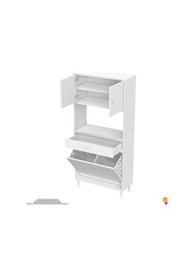 Modilayn Arda 70x173x32,5 Cm 1 Çekmece 2 Göz Sepetli Ve 3 Raf Akıllı Dolap İle Dağınıklığa Son Beyaz Modilayn Arda 70x173x32,5 Cm 1 Çekmece 2 Göz Sepetli Ve 3 Raf Akıllı Dolap İle Dağınıklığa Son Beyaz