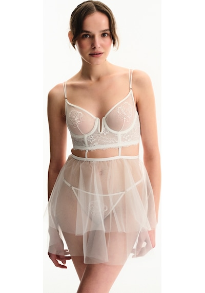 Penti Kırık Beyaz Removable Skirt Babydoll