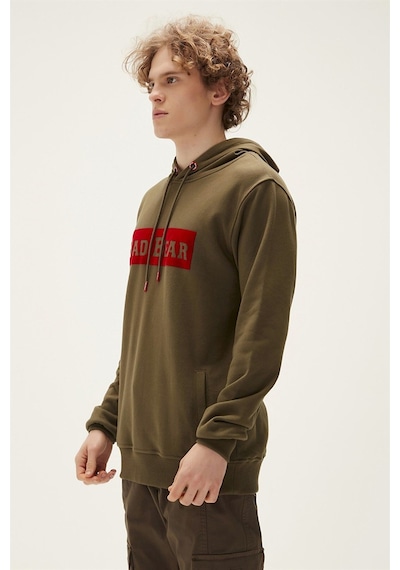 Bad Bear Flog Hoodie Erkek Sweatshirt-25263 Haki