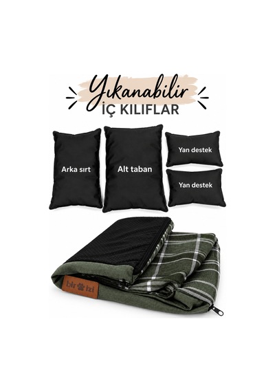 Kedi Ve Köpek Koltuğu Tamamen Fermuarlı Çıkarılabilir İç Minder Boncuk Elyaf Kaydırmaz Taban Kedi Ve Köpek Yatağı Düz Ekose Yeşil 1715108497 Kedi Ve Köpek Koltuğu Tamamen Fermuarlı Çıkarılabilir İç Minder Boncuk Elyaf Kaydırmaz Taban Kedi Ve Köpek Yatağı Düz Ekose Yeşil 1715108497