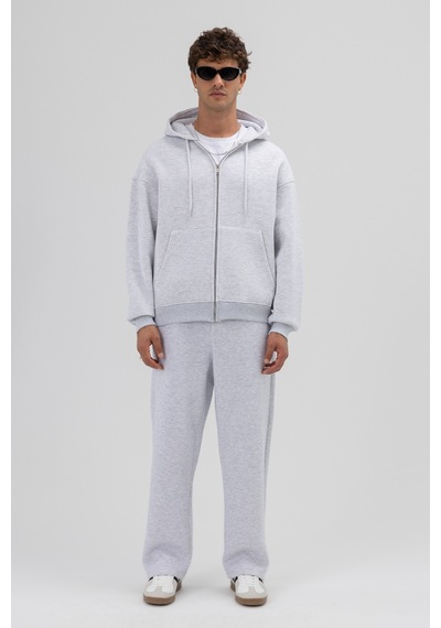 Vamos Basic Fermuarlı Oversize Kapüşonlu Sweatshirt Çok Renkli