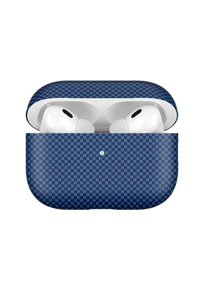 Apple Uyumlu  AirPods Pro 2 Zore Airbag 43 600d Karbon Fiber Kulaklık Kılıfı Lacivert