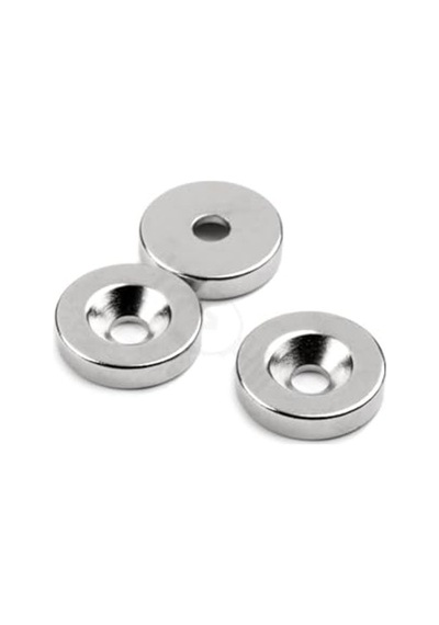 3 Adet D15m X 10/5,5mm X 3mm Havşa Delikli Neodyum Mıknatıs