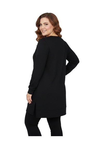 Caftan Kadın Sıfıryaka Taşlı Tunik Bgl-st05087 Siyah