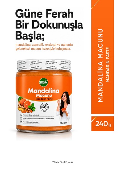 Mandalina Macunu Zencefil Zerdeçal Nane Yağı İçeren Bitkisel Karışımlı Macun 240 Gr