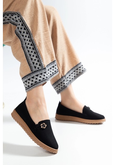 Kadın Günlük Loafer Ayakkabı Siyah Kot