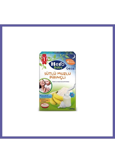 Hero Baby Sütlü - Pirinç - Muz 200 Gr 1 Adet Nıda