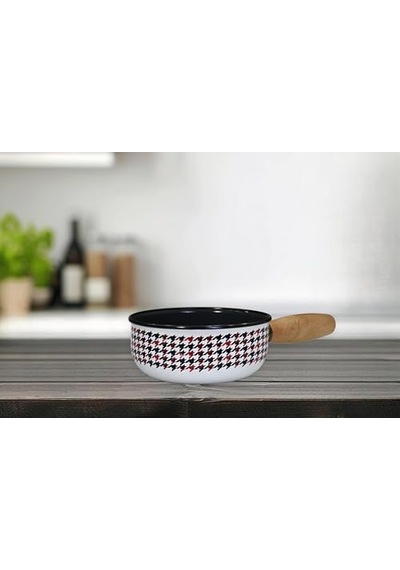 Forte Black Emaye Ahşap Kulplu Mini Tava 12v