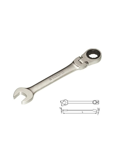 İzeltaş 0345 Mafsallı Circir Kombine Anahtar 08 Mm - 0345020008