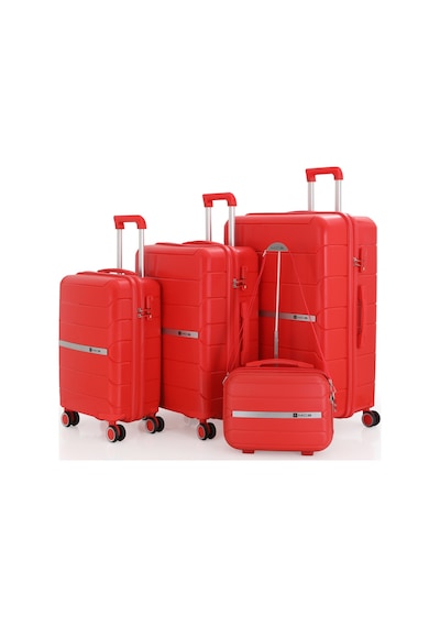Mçs Polipropilen 4lü Valiz Seti V366 S21sy1000048-set 00004 Kırmızı