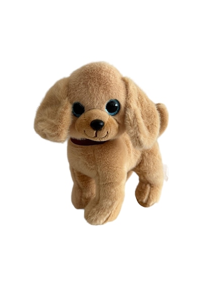Havlayan Sevimli Peluş Köpek 20 Cm Ayakta Sesli Köpek Peluş - Kahverengi Kahverengi