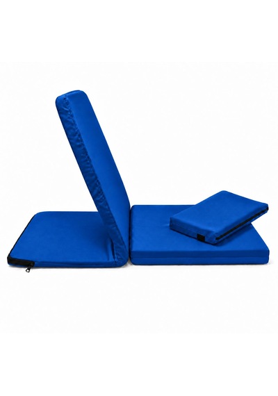 Meditasyon Sandalyesi İlave Yastıklı Backjack Xl Yoga, Nefes, Meditasyon Sandalyesi Duck Kumaş Saks Mavi