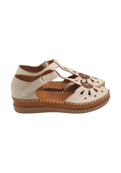 Kadın Comfort Deri Sandalet Bej 18793505y Bej