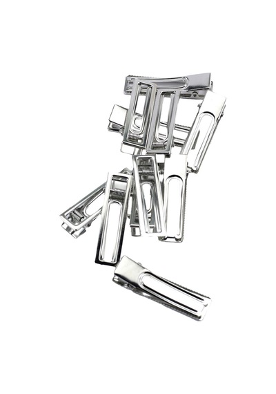 Metal Toka Epoksi Tokası Köşeli Model 4 Adet Gümüş