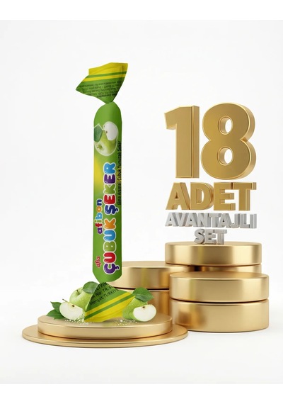 Afia Afibon Elmalı Çubuk Şeker 18x6,7 Gr