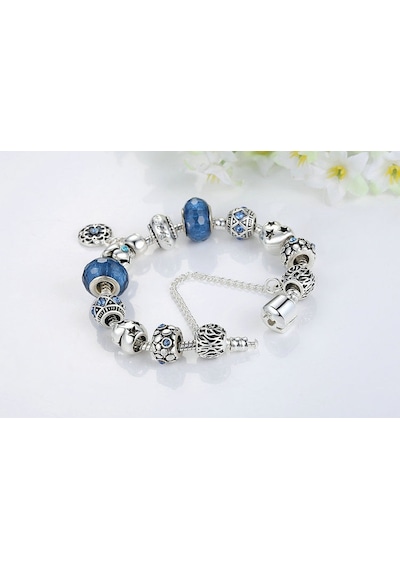 Charm Bileklik, Mavi Mother Charmlı, Si