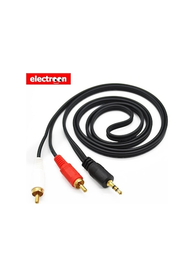 Rose 2Rca-3 5Mm Stereo Aux Kablo 5 Metre Gold