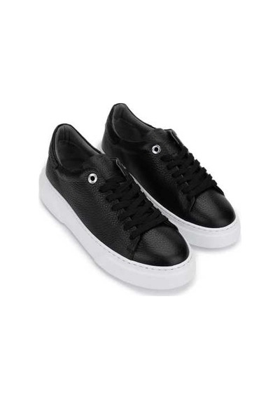 Tamer Tanca Kadın Hakiki Deri Siyah Floter Sneakers & Spor Ayakkabı 1145 Z-2501 Bn Ayk Y26 Sıyah Fltr Sıyah Derı