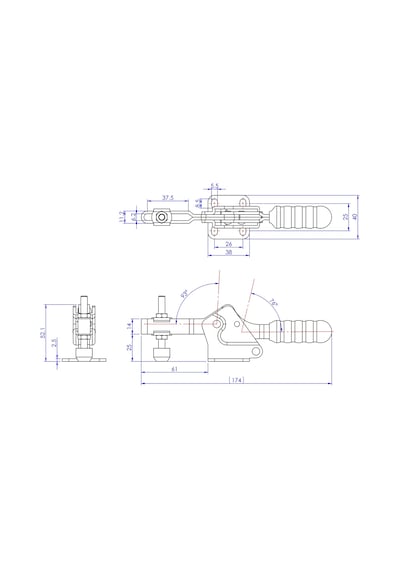 Goodhand Gh-21502-b Yatay Geçiş Kelepçesi 150 Kg Kapasiteli Düz