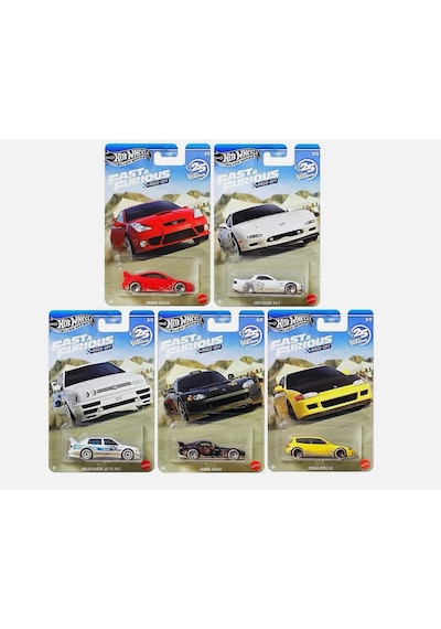Hot Wheels Silver Series Fast & Furious 25.yıl Race Off 5li Set Uzun Kart 2026