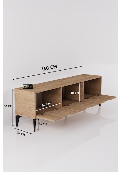 Bej Sepet Desenli Suntalam Tv Sehpası 160x35 Cm