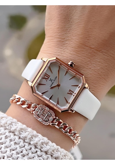 Daniel Klein Deri Kordonlu 2 Yıl Garantili 3 Atm Suya Dayanıklı Kadın Kol Saati+bileklik Bd.13939.5 Rose Gold
