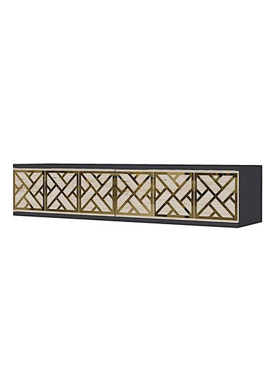 Da1238atg Arex Dresuar , Antre Hol Rafı Antrasit-traverten-gold 120cm Da1238atg Arex Dresuar , Antre Hol Rafı Antrasit-traverten-gold 120cm