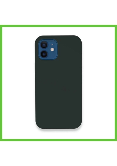 Bezos İphone 12 Uyumlu Kılıf Lansman Legant Silikon - Koyu Yeşil Dmc