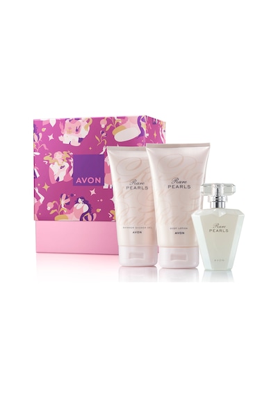 Avon Rare Pearls Kadın Parfüm EDP 50 ML + Shimmer Duş Jeli 150 ML + Vücut Losyonu 150 ML