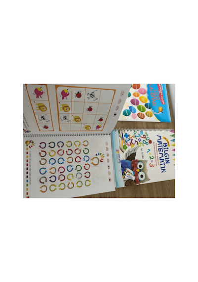 Matematik, Çizgi Çalışmları Ve Dikkat Düşünme Becerileri Seti 4-6 Yaş / 4 Kitap - 301 Sayfa