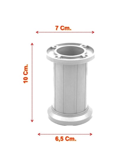 Jumbo Mobilya Ayağı 10 Cm - Koltuk, Kanepe, Dolap Ve Baza İçin, Ayarlanabilir, 4 Adet Kirli Beyaz