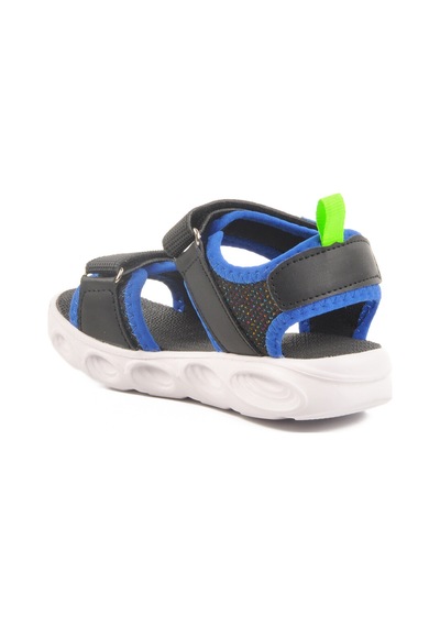 Mavi Cırtlı Işıklı Erkek Çocuk Spor Sandalet 018127 P Mavi