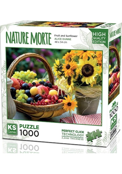 Ks Games 1000 Parça Meyveler Ve Ayçiçeği Natürmort Puzzle - Alice Dunne