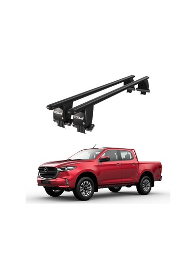 Royal Mazda Bt-50 2011 Ve Sonrası Uyumlu Siyah Kilitli Ara Atkı Port Bagaj Tavan Barı