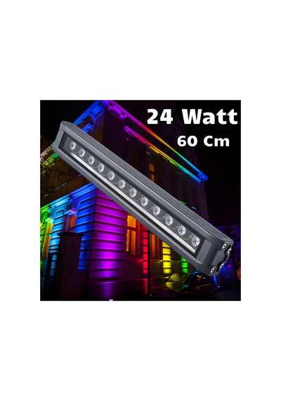 Ct-4696y 24w Gold Wallwasher 60cm Yeşil