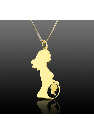 Kuyumcudukkani Anne Karnında Bebek Kolyesi-35049-g Gold