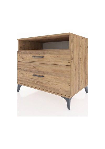 Kronos Şifonyer Tek Raflı 2 Çekmeceli 88x59x80 Çam-çam Çam