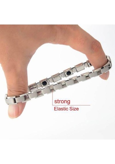 Anti Stres Esnek Denge Bilekliği Paslanmaz Çelik Metal Italyan Charm Bileklik Çelik Gri