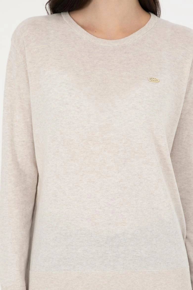 U.s. Polo Assn. Kadın Triko Kazak G082sz0tk-000-1923484 Taş Melanj