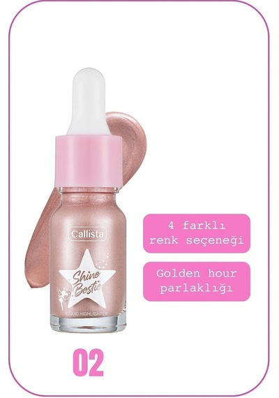 Callista Shine Bestie Highlighter Işıltılı Likit Aydınlatıcı - 02 Mystic Pixie