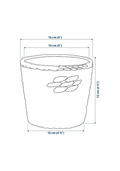 Sumuhome Rattan Hasır Saksı Su Sümbülü 12 Cm