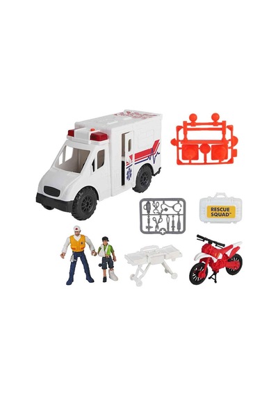 Sesli Ve Işıklı City Mission Şehir Araçları Oyun Seti 24 Cm Ambulans Ve Geri Dönüşüm Araçlı Figürl Çok Renkli