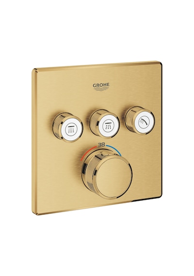 Grohtherm Smartcontrol GRH29126GN0 Üç Valfli Akış Kontrollü Ankastre Termostatik Duş Bataryası Altın