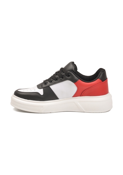 Ayk's Beyaz Siyah Bağcıklı Cilt Hafif Unisex Sneaker Aper 049 G Beyaz-siyah-kırmızı Ayk's Beyaz Siyah Bağcıklı Cilt Hafif Unisex Sneaker Aper 049 G Beyaz-siyah-kırmızı