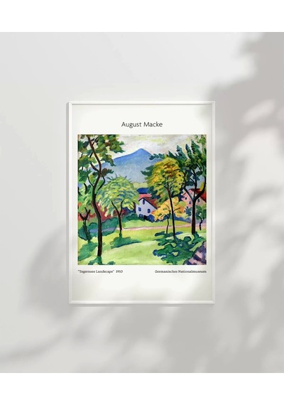 Çerçevesiz Poster August Macke Tegernsee Manzarası
