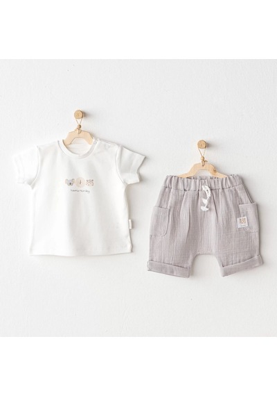 Melonika Andywawa Ac25847 Happy Animals 2'li Bebek Takım Grey Çok Renkli