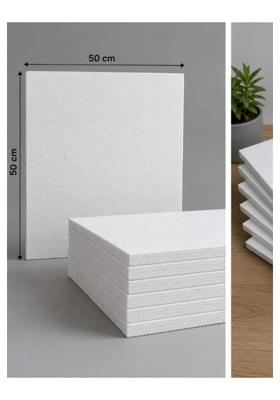 16 Dns Eps Strafor Köpük Levha 30 Mm 3 Cm 50x50 Cm 10 Adet