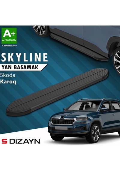 S-dizayn Skoda Karoq Skyline Siyah Yan Basamak 173 Cm 2018 Üzeri A+ Kalite