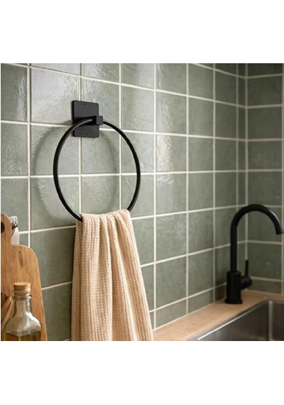 Yapışkanlı Yuvarlak Havluluk,havlu Askısı, Delme Gerektirmez,banyo,mutfak Havlu Askılığı Yuvarlak Diğer