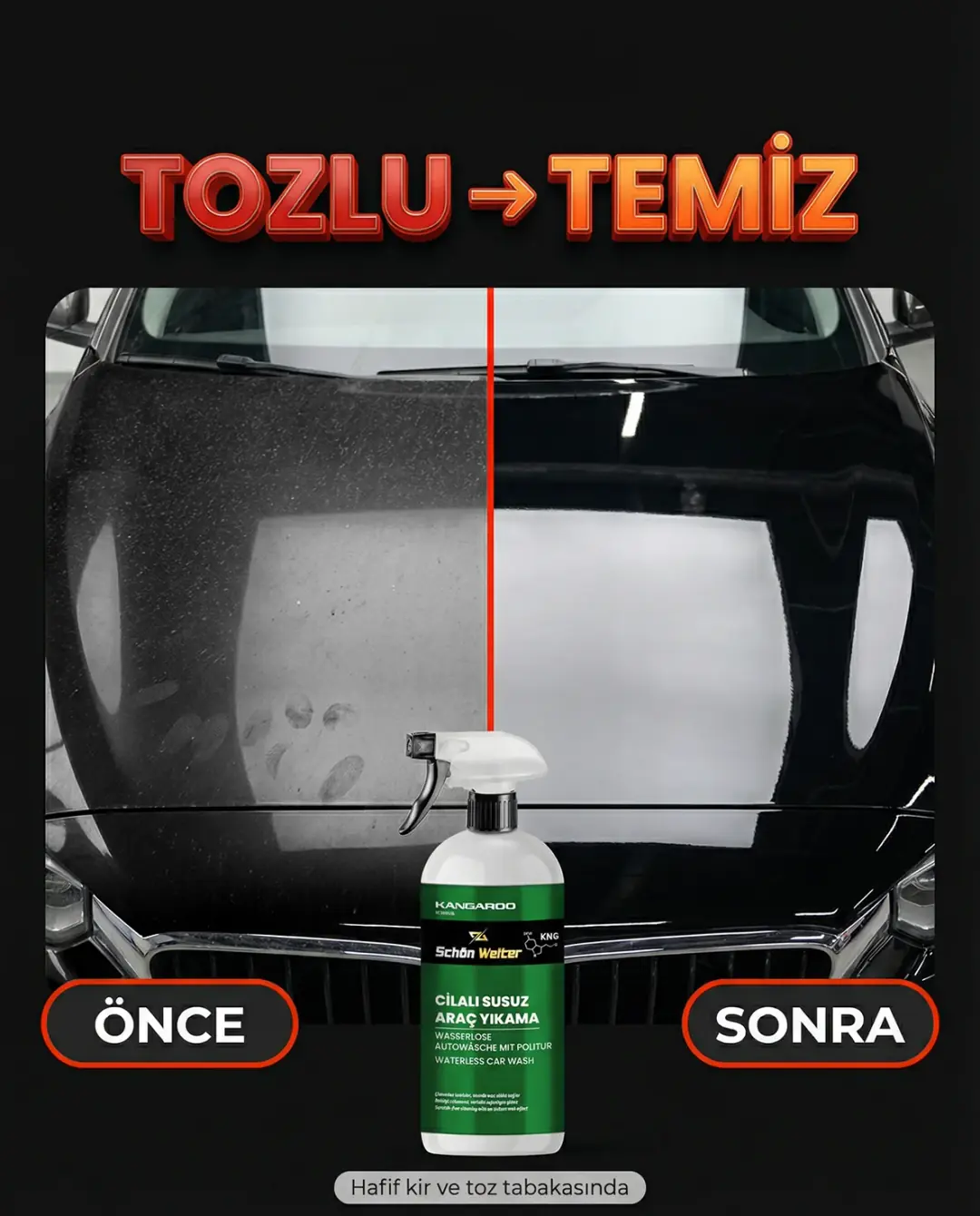Araç Oto Cilalı Susuz Araç Yıkama Sprey 500ml